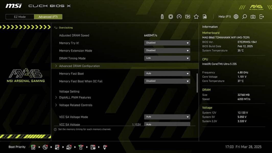 MSI MAG B860 TOMAHAWK WIFI-5
